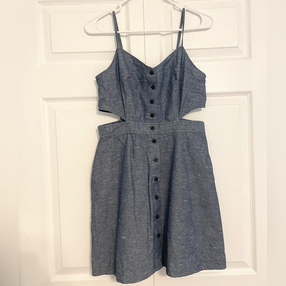 Madewell Chambray Cutout Cami Mini Dress in Classic Indigo - Picture 6 of 11